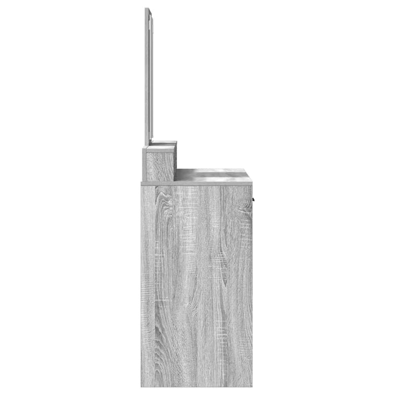 vidaXL Fésülködőasztal fiókkal Szürke Sonoma 100 x 41 x 140 cm Faanyag