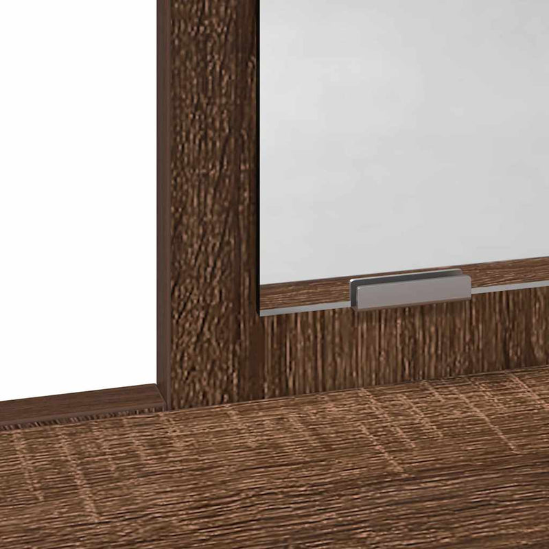 vidaXL Fésülködőasztal fiókkal barna tölgy 100 x 41 x 140 cm Faanyag