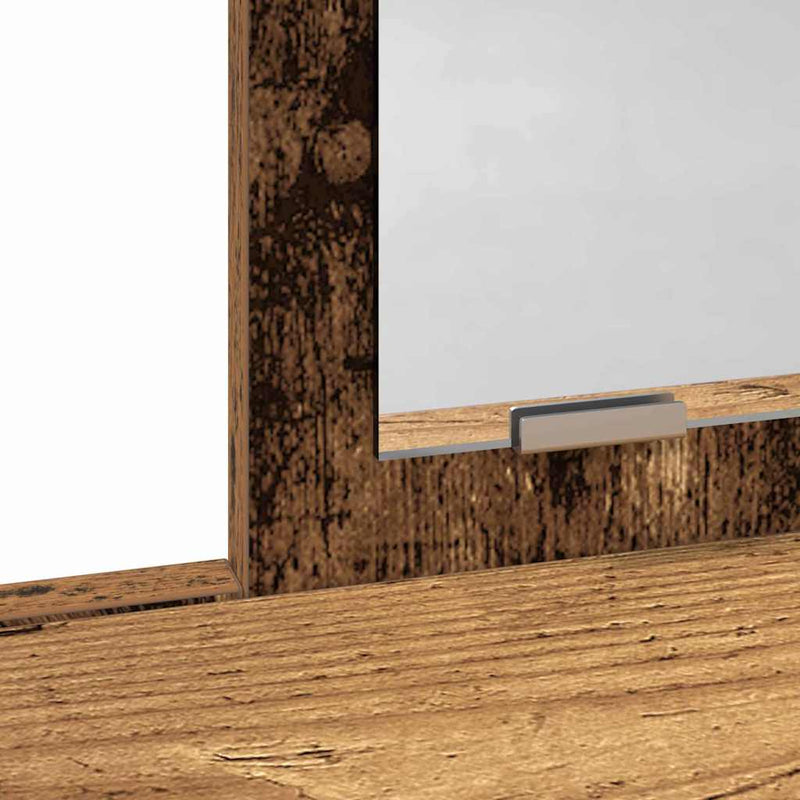 vidaXL Fésülködőasztal fiókkal Öreg fa 100 x 41 x 140 cm Faanyag