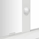 vidaXL Öltözködőasztal tükör lámpákkal Fehér 100 x 41 x 140 cm Faanyag