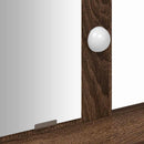 vidaXL Öltözködőasztal tükör lámpákkal Barna 100 x 41 x 140 cm Faanyag