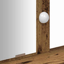 vidaXL Öltözködőasztal tükör lámpákkal Barna 100 x 41 x 140 cm Faanyag