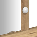 vidaXL Öltözködőasztal tükör lámpákkal Barna 100 x 41 x 140 cm Faanyag