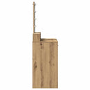 vidaXL Öltözködőasztal tükör lámpákkal Barna 100 x 41 x 140 cm Faanyag
