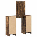 vidaXL Öltözködőasztal tükör lámpákkal Barna 102 x 33 x 135 cm Faanyag