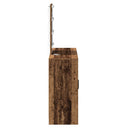 vidaXL Öltözködőasztal tükör lámpákkal Barna 102 x 33 x 135 cm Faanyag