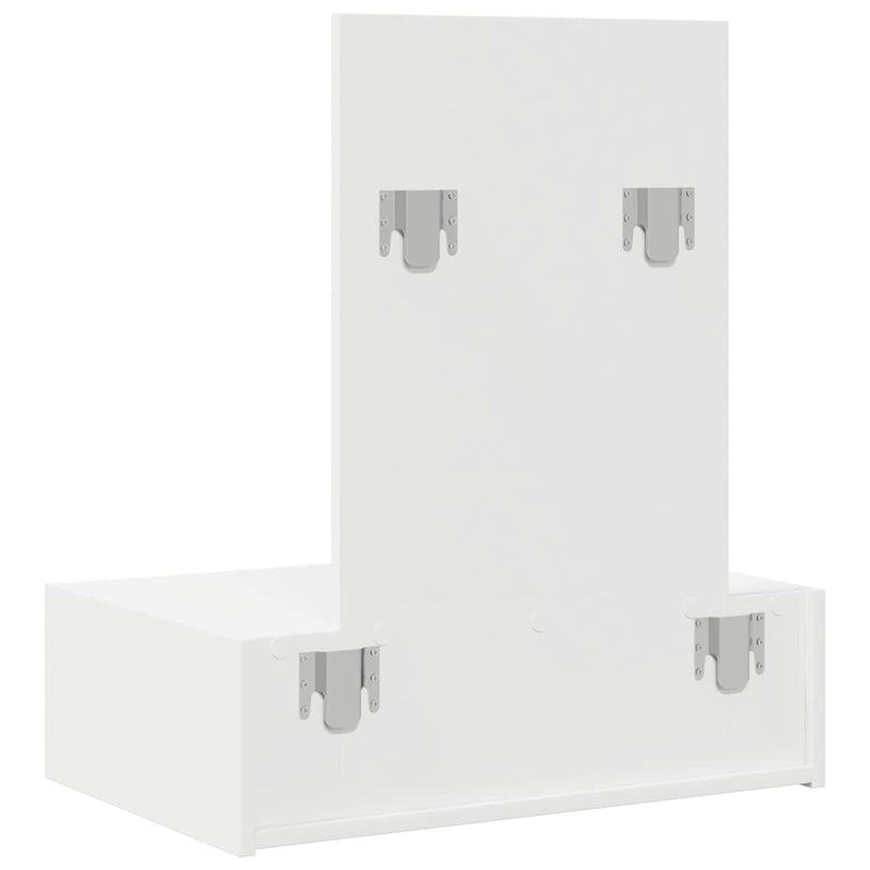 vidaXL Öltözködőasztal fiókkal tárolóval Fehér 60 x 40 x 70 cm Faanyag