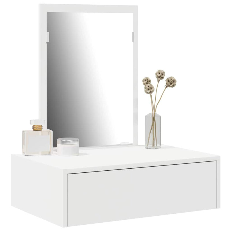 vidaXL Öltözködőasztal fiókkal tárolóval Fehér 60 x 40 x 70 cm Faanyag