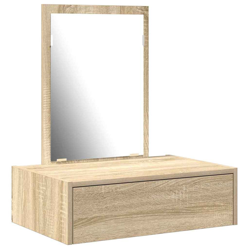 vidaXL Öltözködőasztal fiókkal tárolóval Barna 60 x 40 x 70 cm Faanyag