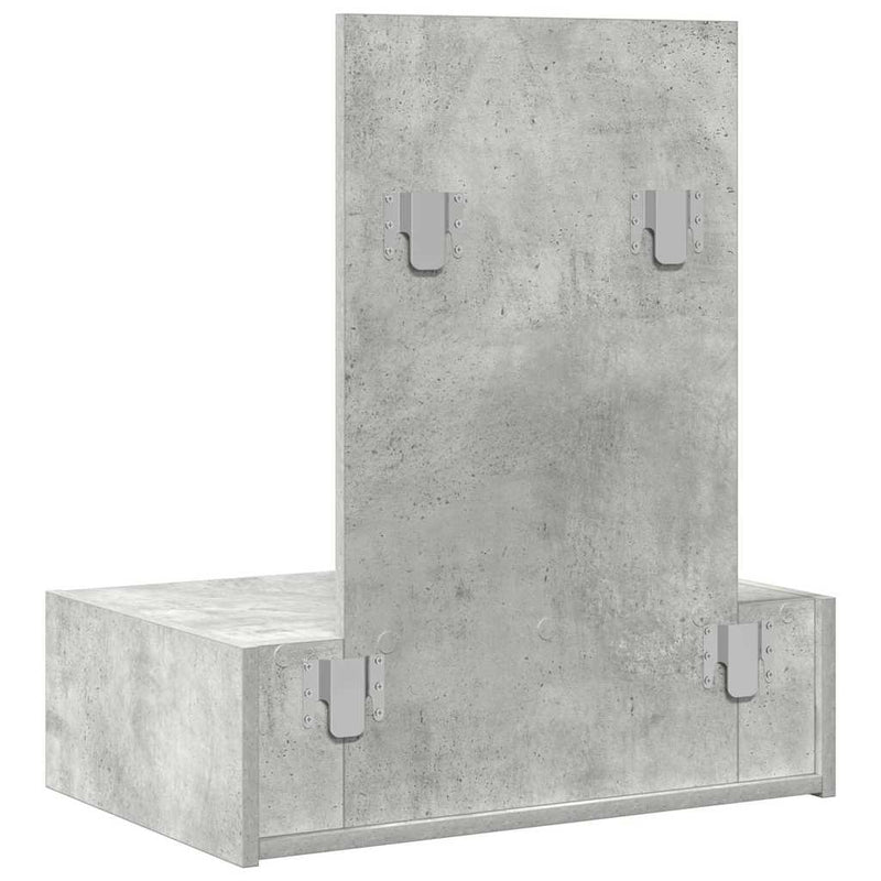 vidaXL Öltözködőasztal fiókkal tükörrel Szürke 60 x 40 x 70 cm Faanyag