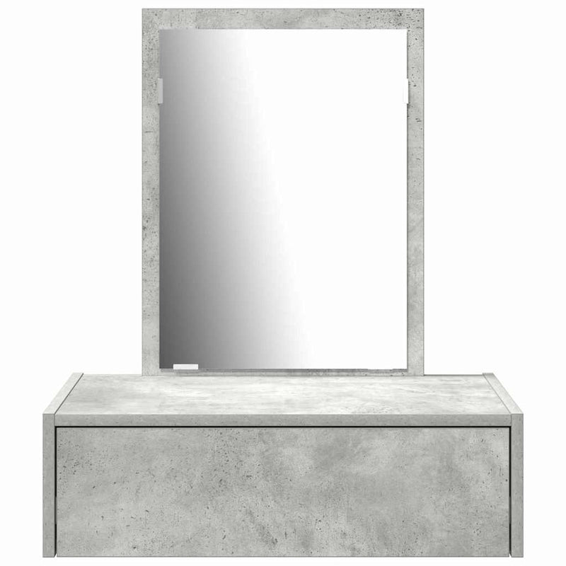 vidaXL Öltözködőasztal fiókkal tükörrel Szürke 60 x 40 x 70 cm Faanyag