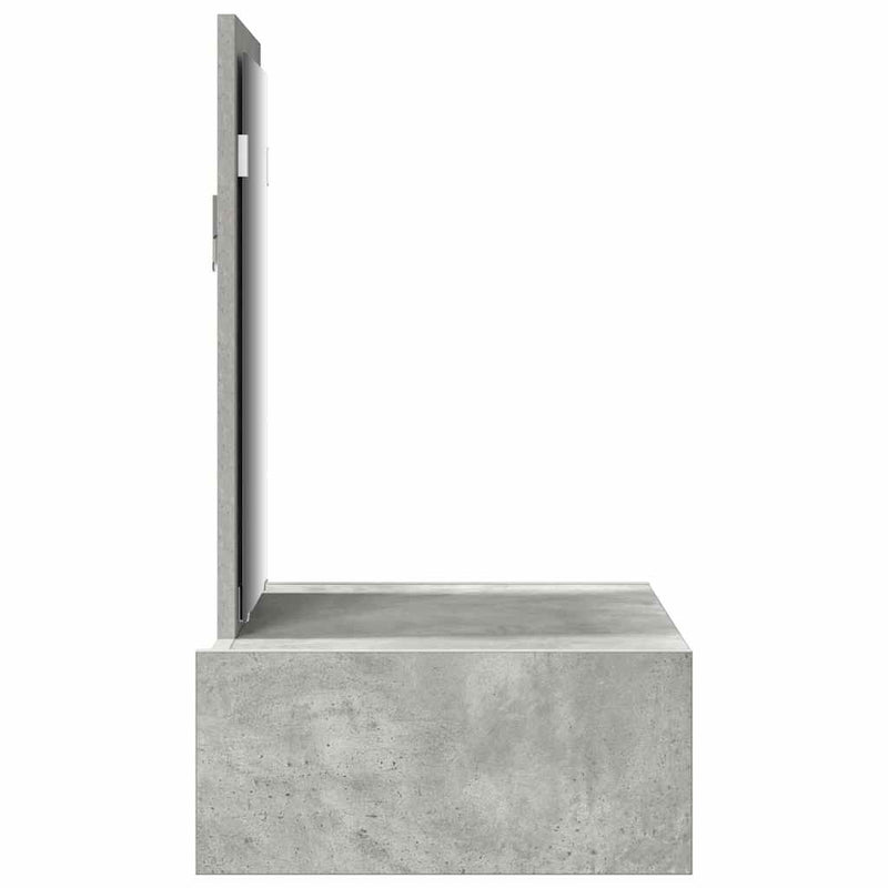 vidaXL Öltözködőasztal fiókkal tükörrel Szürke 60 x 40 x 70 cm Faanyag