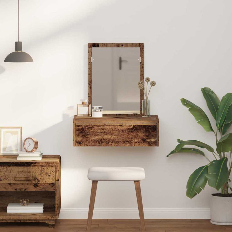 vidaXL Öltözködőasztal fiókkal tárolóval Barna 60 x 40 x 70 cm Faanyag