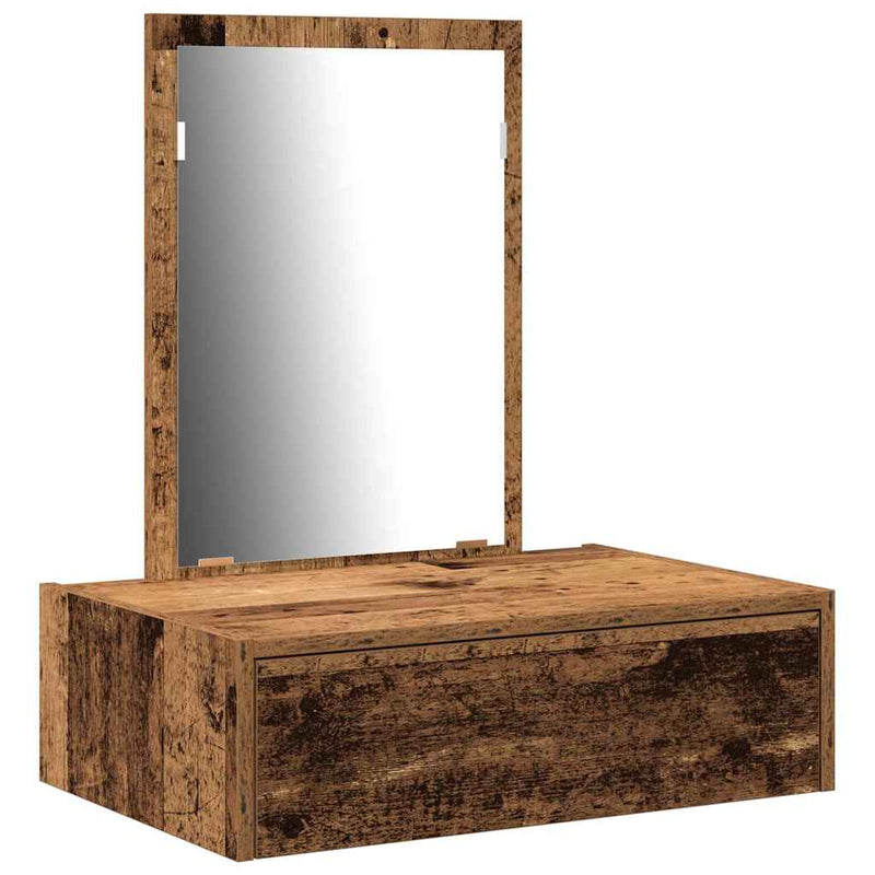 vidaXL Öltözködőasztal fiókkal tárolóval Barna 60 x 40 x 70 cm Faanyag
