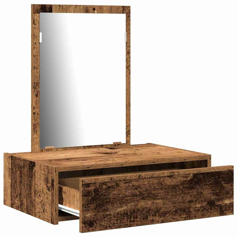 vidaXL Öltözködőasztal fiókkal tárolóval Barna 60 x 40 x 70 cm Faanyag