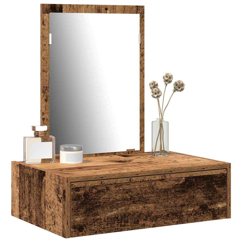 vidaXL Öltözködőasztal fiókkal tárolóval Barna 60 x 40 x 70 cm Faanyag