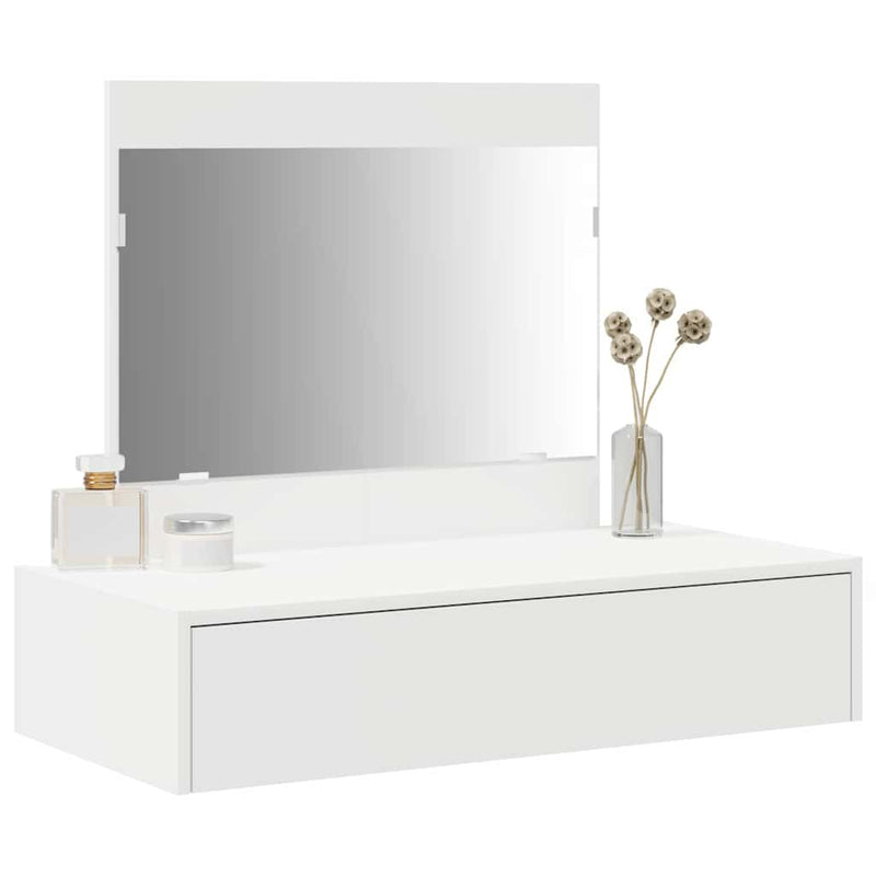 vidaXL Öltözködőasztal fiókkal tárolóval Fehér 83 x 40 x 70 cm Faanyag