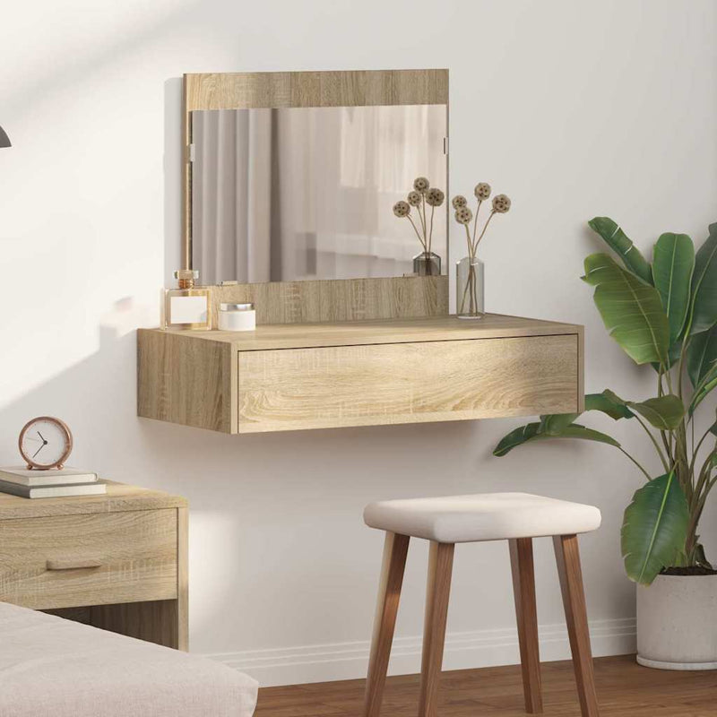 vidaXL Öltözködőasztal fiókkal tárolóval Barna 83 x 40 x 70 cm Faanyag