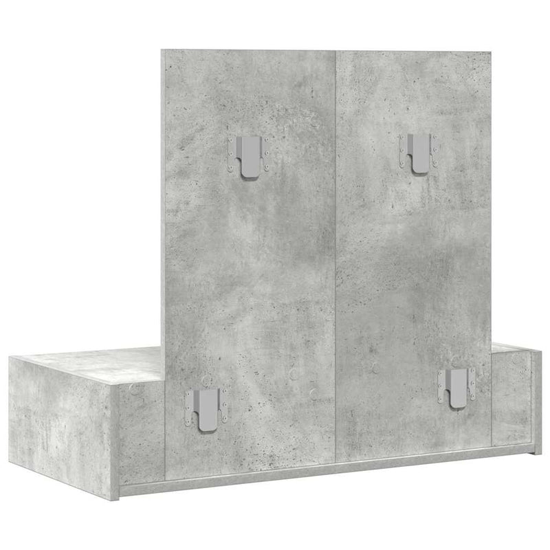 vidaXL Öltözködőasztal fiókkal tükörrel Szürke 83 x 40 x 70 cm Faanyag