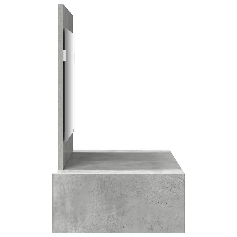 vidaXL Öltözködőasztal fiókkal tükörrel Szürke 83 x 40 x 70 cm Faanyag