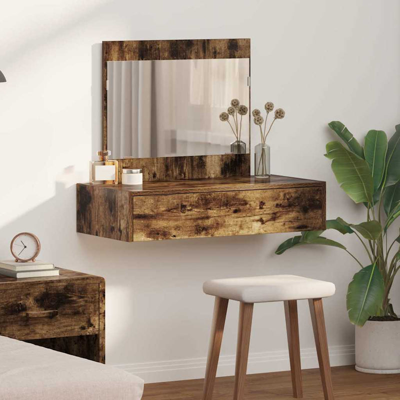 vidaXL Öltözködőasztal fiókkal tárolóval Barna 83 x 40 x 70 cm Faanyag