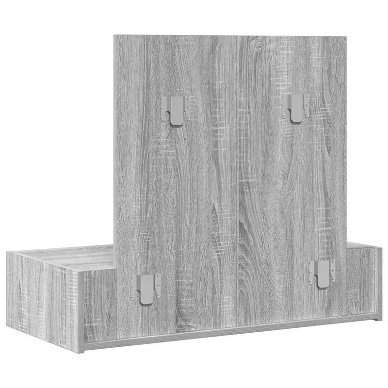 vidaXL Öltözködőasztal fiókkal tükörrel Szürke 83 x 40 x 70 cm Faanyag