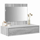 vidaXL Öltözködőasztal fiókkal tükörrel Szürke 83 x 40 x 70 cm Faanyag