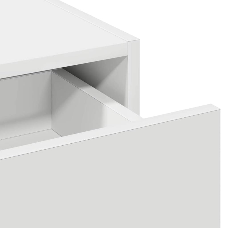 vidaXL Öltözködőasztal fiókkal tükörrel Fehér 100 x 40 x 70 cm Faanyag