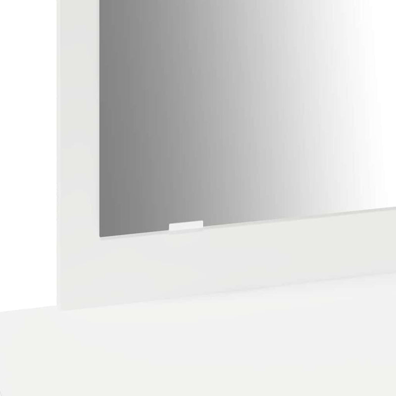 vidaXL Öltözködőasztal fiókkal tükörrel Fehér 100 x 40 x 70 cm Faanyag