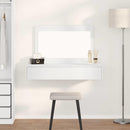 vidaXL Öltözködőasztal fiókkal tükörrel Fehér 100 x 40 x 70 cm Faanyag