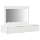 vidaXL Öltözködőasztal fiókkal tükörrel Fehér 100 x 40 x 70 cm Faanyag