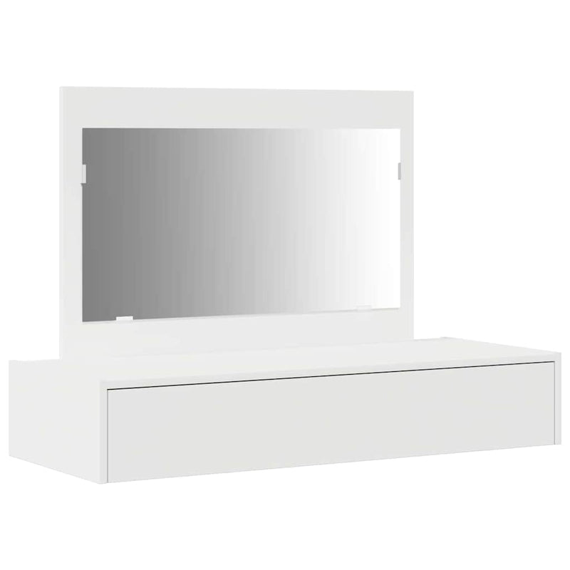 vidaXL Öltözködőasztal fiókkal tükörrel Fehér 100 x 40 x 70 cm Faanyag
