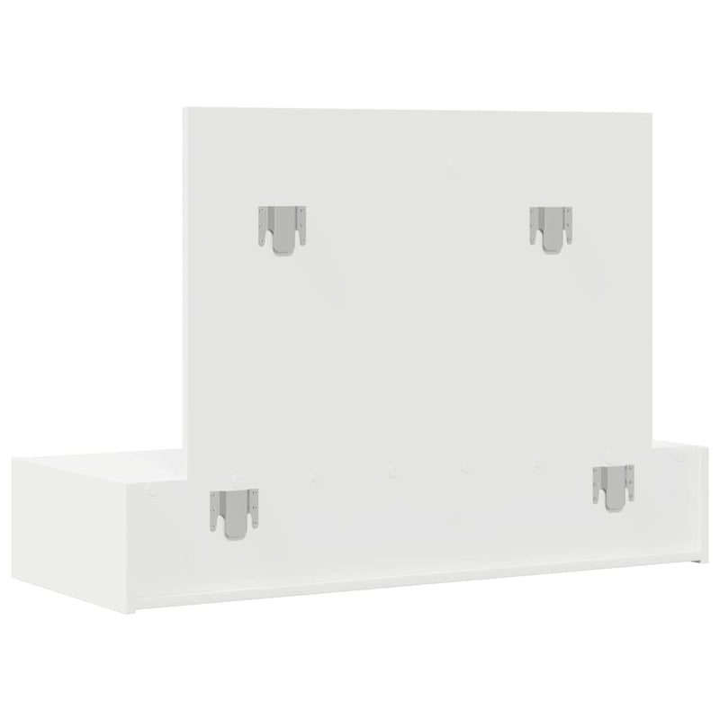 vidaXL Öltözködőasztal fiókkal tükörrel Fehér 100 x 40 x 70 cm Faanyag