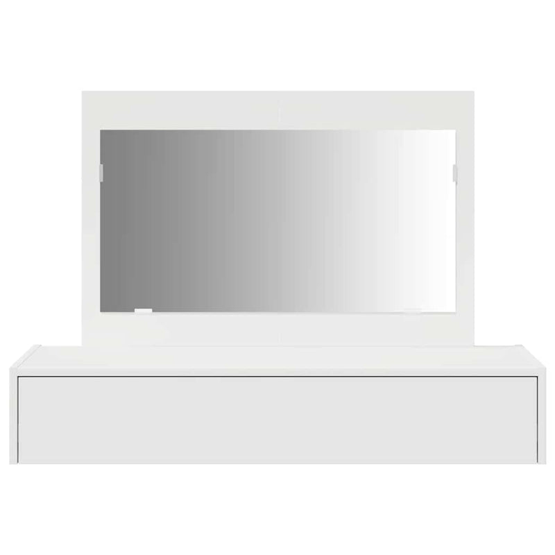 vidaXL Öltözködőasztal fiókkal tükörrel Fehér 100 x 40 x 70 cm Faanyag