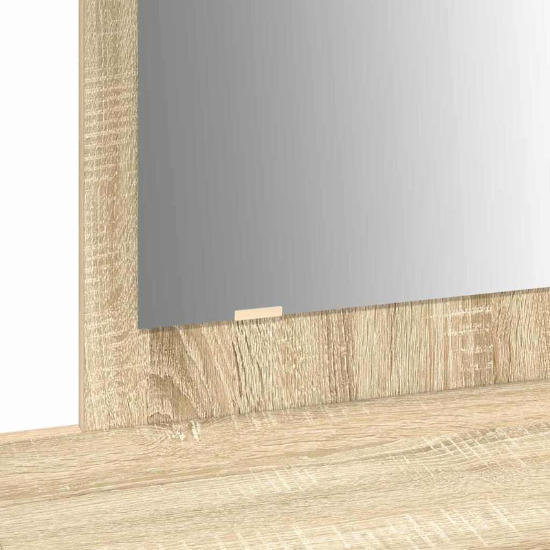vidaXL Öltözködőasztal fiókkal tükörrel Barna 100 x 40 x 70 cm Faanyag