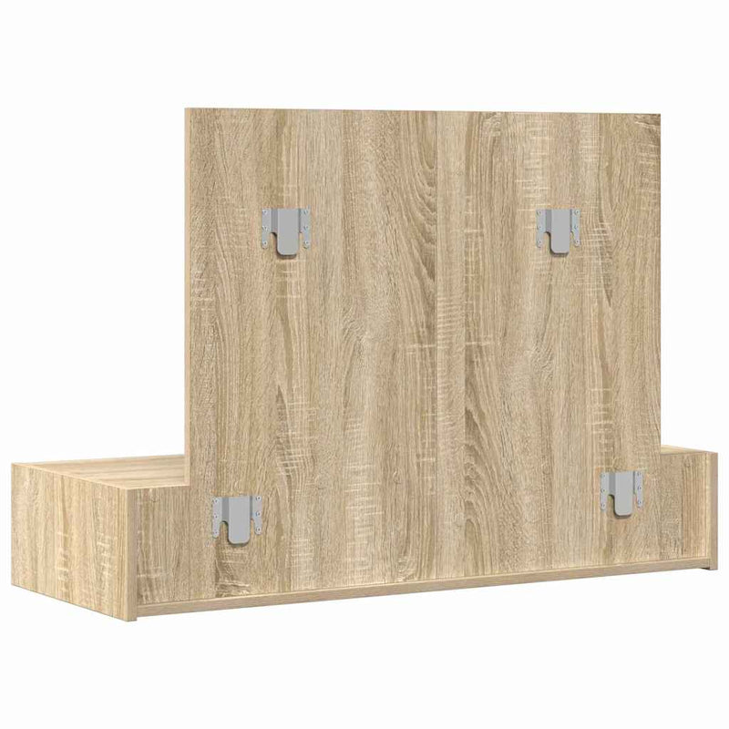 vidaXL Öltözködőasztal fiókkal tükörrel Barna 100 x 40 x 70 cm Faanyag