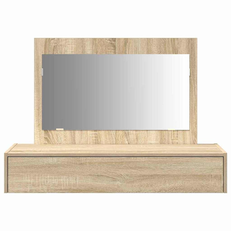 vidaXL Öltözködőasztal fiókkal tükörrel Barna 100 x 40 x 70 cm Faanyag