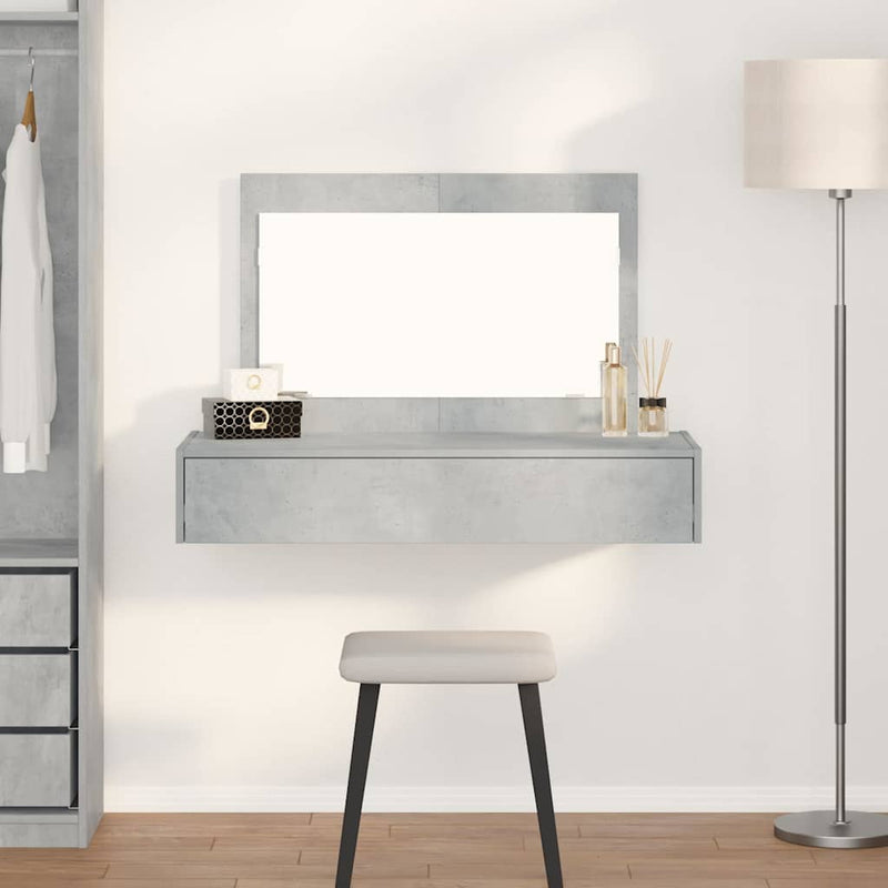 vidaXL Öltözködőasztal fiókkal Szürke 100 x 40 x 70 cm Faanyag
