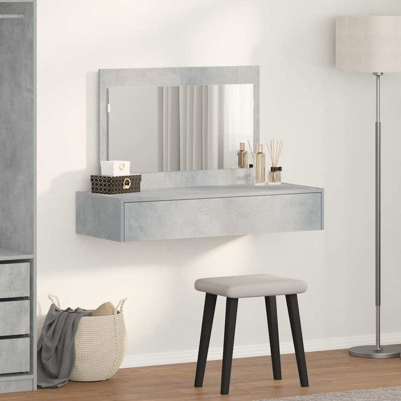 vidaXL Öltözködőasztal fiókkal Szürke 100 x 40 x 70 cm Faanyag