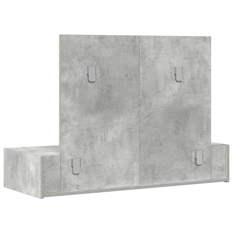 vidaXL Öltözködőasztal fiókkal Szürke 100 x 40 x 70 cm Faanyag