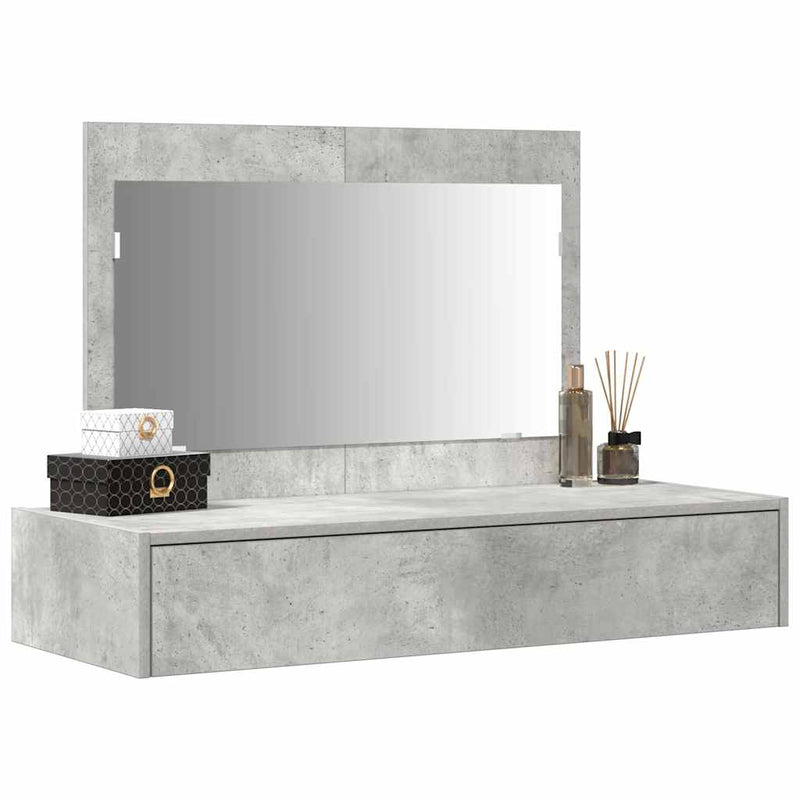 vidaXL Öltözködőasztal fiókkal Szürke 100 x 40 x 70 cm Faanyag