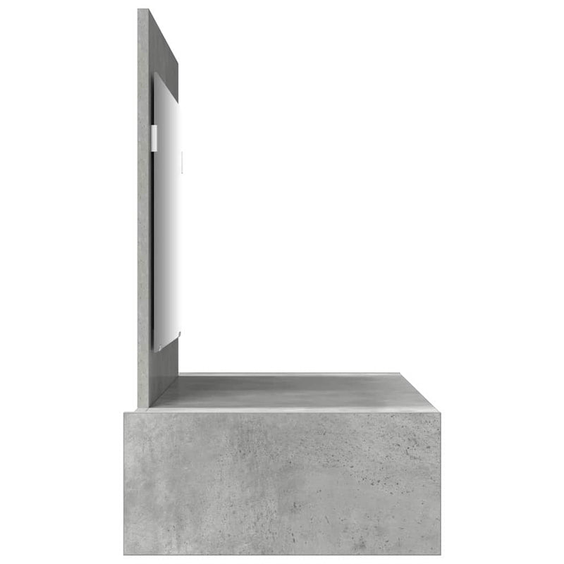 vidaXL Öltözködőasztal fiókkal Szürke 100 x 40 x 70 cm Faanyag