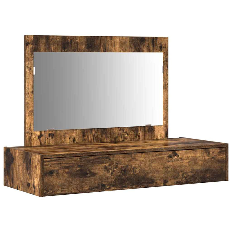 vidaXL Öltözködőasztal fiókkal tükörrel Barna 100 x 40 x 70 cm Faanyag