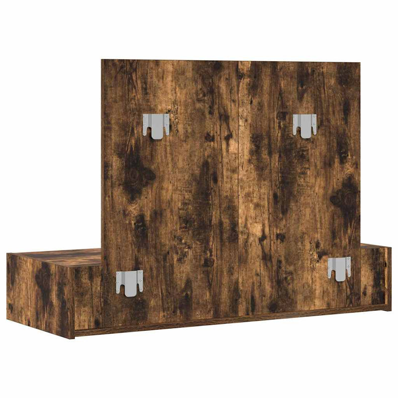 vidaXL Öltözködőasztal fiókkal tükörrel Barna 100 x 40 x 70 cm Faanyag