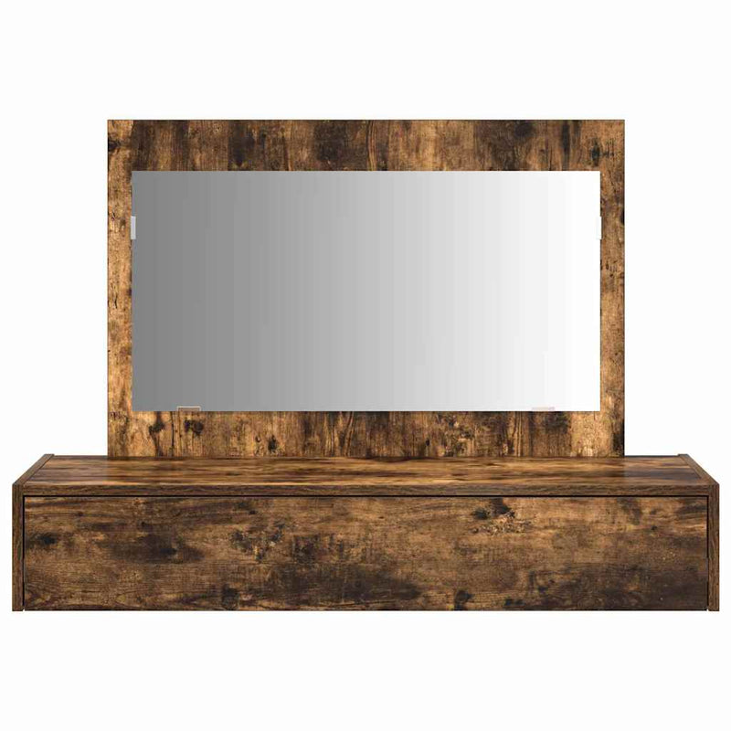 vidaXL Öltözködőasztal fiókkal tükörrel Barna 100 x 40 x 70 cm Faanyag