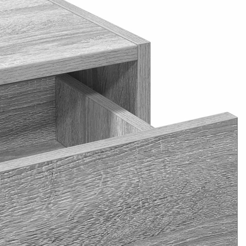 vidaXL Öltözködőasztal fiókkal Szürke 100 x 40 x 70 cm Faanyag