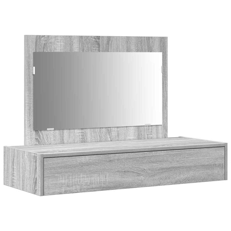 vidaXL Öltözködőasztal fiókkal Szürke 100 x 40 x 70 cm Faanyag
