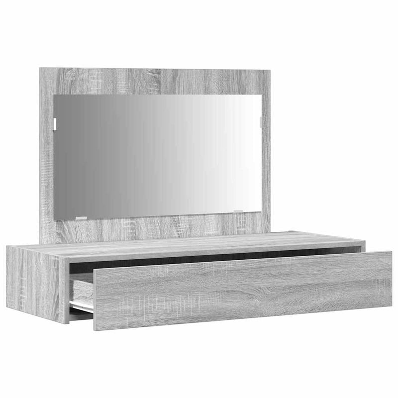 vidaXL Öltözködőasztal fiókkal Szürke 100 x 40 x 70 cm Faanyag