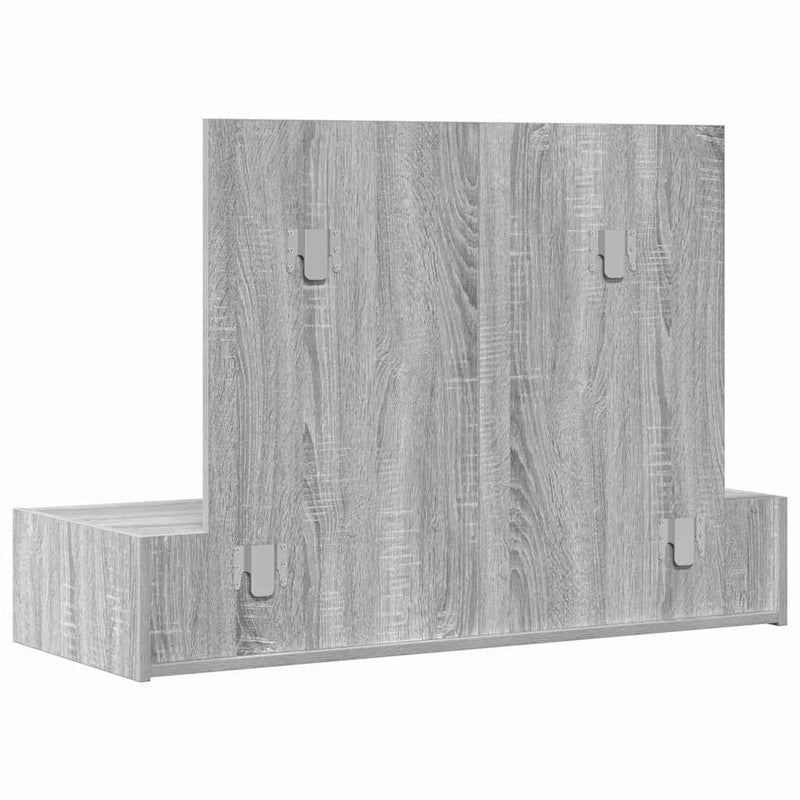 vidaXL Öltözködőasztal fiókkal Szürke 100 x 40 x 70 cm Faanyag