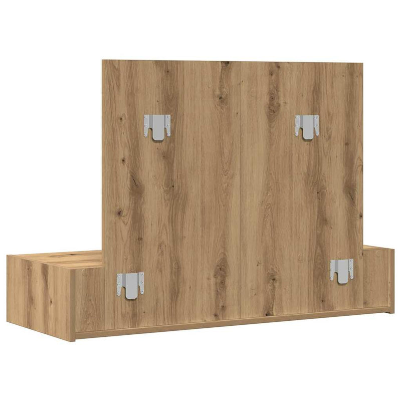 vidaXL Öltözködőasztal fiókkal tükörrel Barna 100 x 40 x 70 cm Faanyag